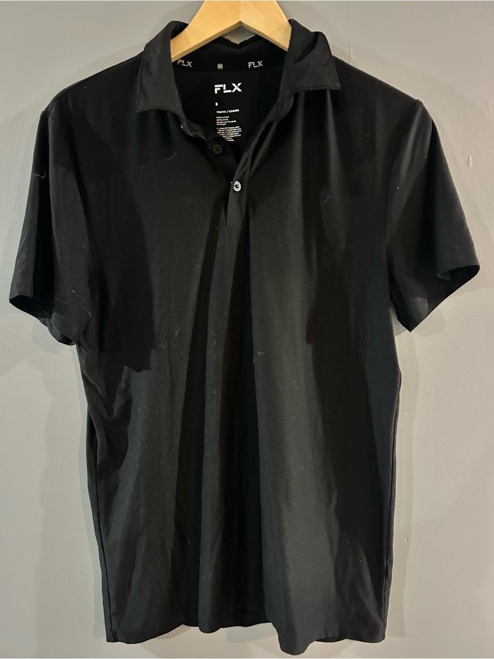 FLX Men's Black Polo Shirt — Classic Short-Sleeve